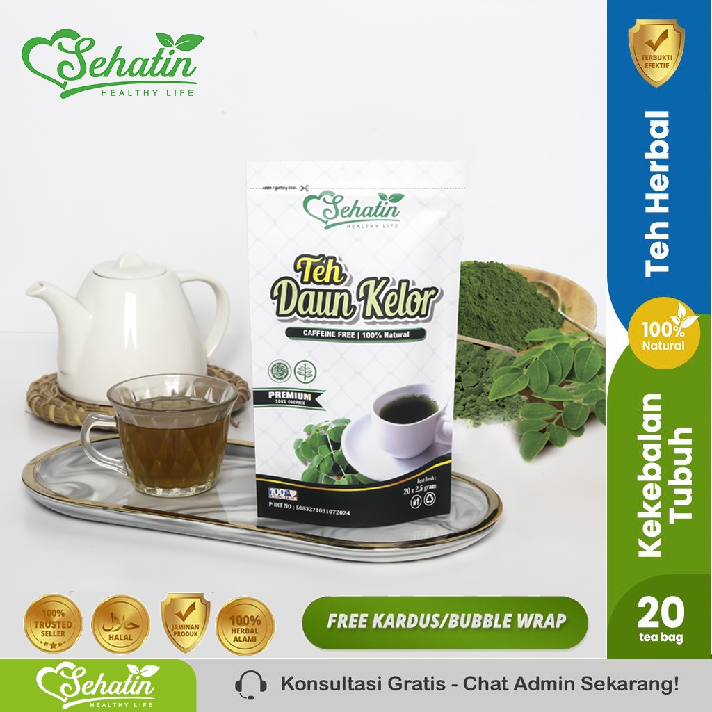 TEH CELUP DAUN KELOR 100% Organik Asli Anti-Kanker, Diabetes, Tingkatkan Imunitas dan Kekebalan Tubuh Original