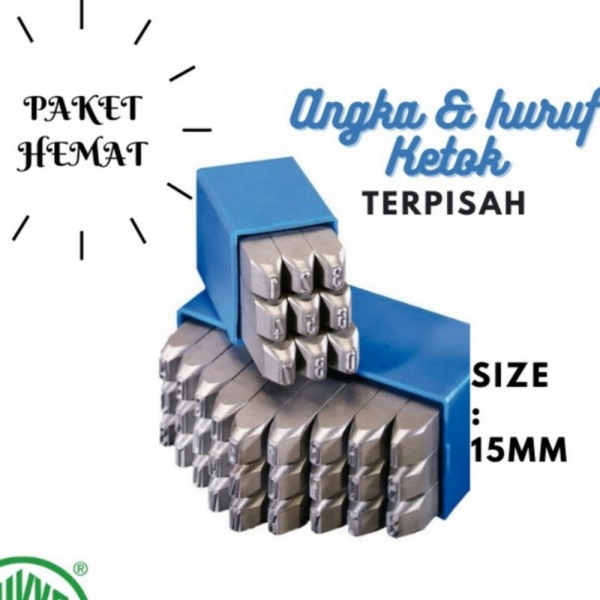 

Dijual perkakas PAKET HEMAT! ANGKA HURUF KETOK 15mm TERPISAH KUKKO Tipe Berkualitas