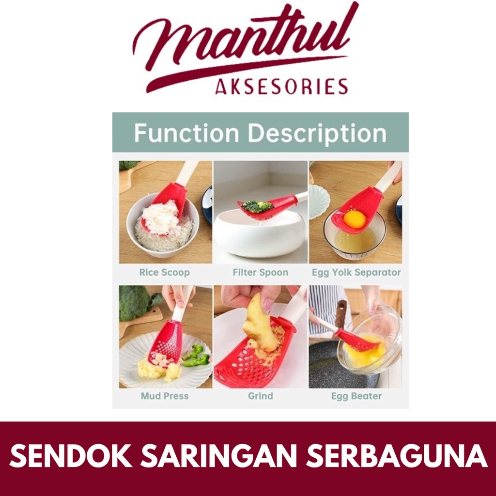 SENDOK SARINGAN SERBAGUNA SENDOK CENTONG NASI PARUTAN SENDOK TIRIS MULTIFUNGSI
