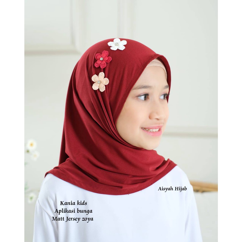 Grosir Hijab Kania Bunga Aisyah Jilbab Instan Anak Jersy Zoya Jilbab Anak Termurah Terlaris
