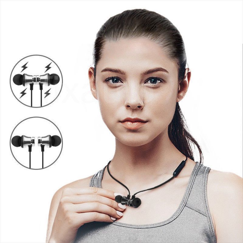 Earphone Bluetooth - Earphone Wireless Earphone Neckband Sweatproof Bluetooth 4.1 with Microphone
