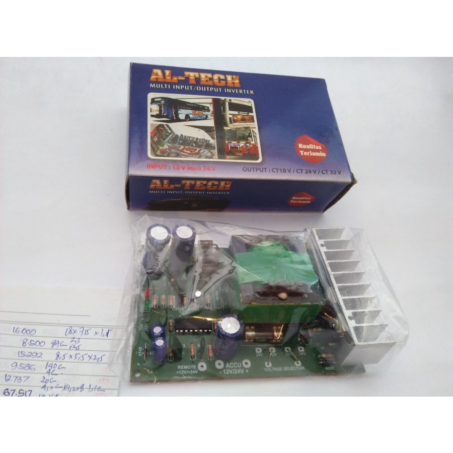 Kit Inverter Mobil Multi Step Up DC 12/ 24 V to/ ke DC CT 18 24 32 V