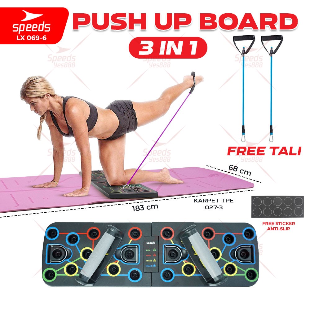 SPEEDS Push Up Stand Bar Alat Bantu Push Up Olahraga Fitness Push Up 069-6