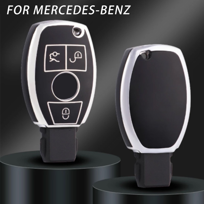 Casing Kunci Remote Mobil Bahan TPU Untuk Mercedes Benz A B C E R Class GLS GLA GLK GLC CLS CLA AMG W204 W205 W212 W463 W176