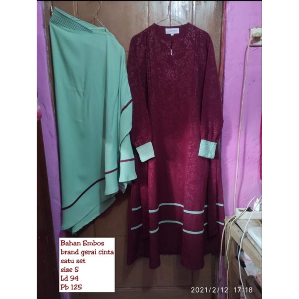 Preloved Gamis Set Gerai Cinta / Gerai Saffa