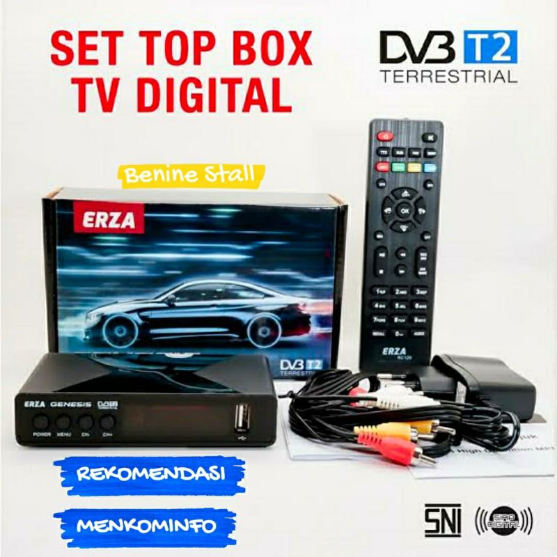 PROMO STB SET TOP BOX ERZA GENESIS DIGITAL RECEIVER DVB-T2 GAMBAR JERNIH CHANEL BANYAK