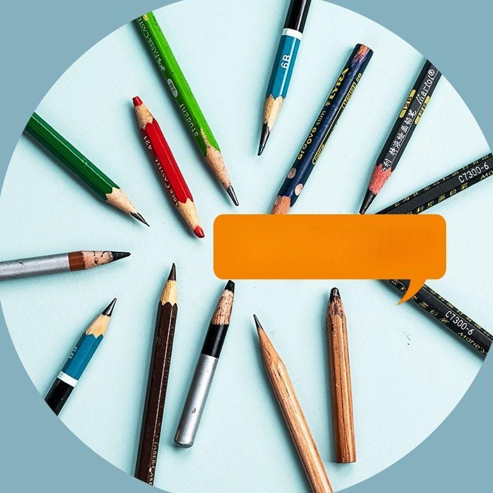【 ELEGANT 】 Pensil Extender Kantor Sekolah Gambar Perlengkapan Seni Sketsa Lukisan Pensil Extension Tool