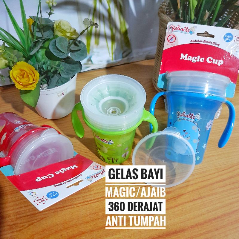 Gelas Training Cup Tempat Minum Anak Bayi Balita Anti Tumpah 360 Derajat / Premium Spout Magic Cup R