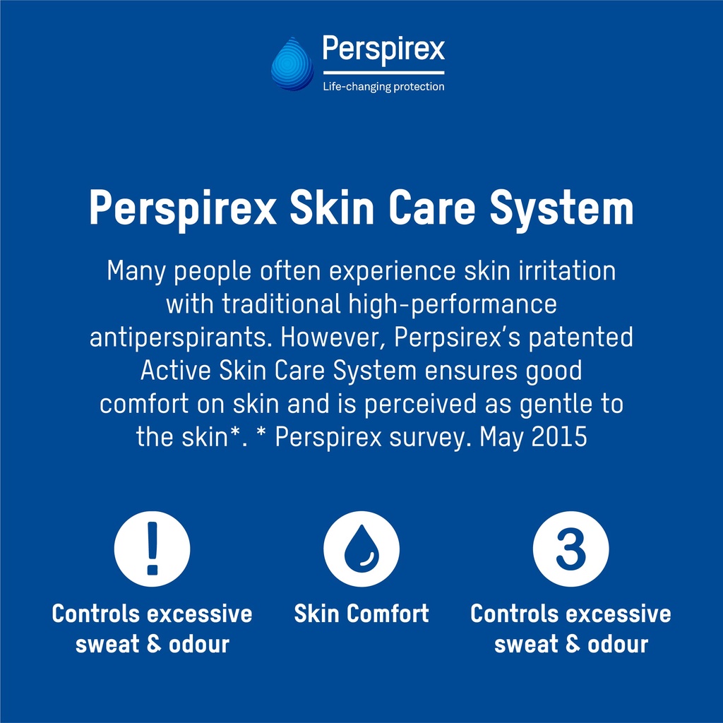 Perspirex Antiperspirant Original 20ml Roll On - Deodoran Ketiak Mengurangi Keringat dan Bau Badan 3-5 Hari