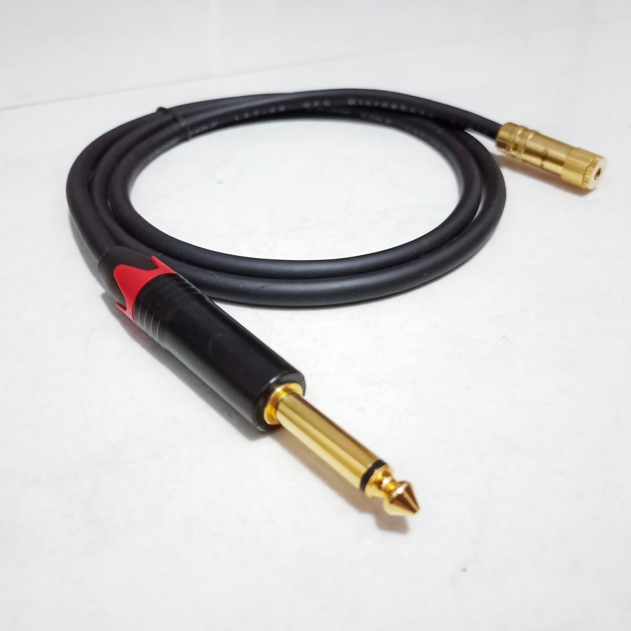 Kabel Jack Akai Mono To Mini Stereo Female Gold (Kualitas Premium) 50 CM - 5 METER