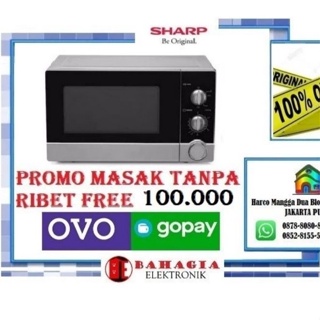 Sharp R-21D0(S)-IN Microwave - Silver Hitam