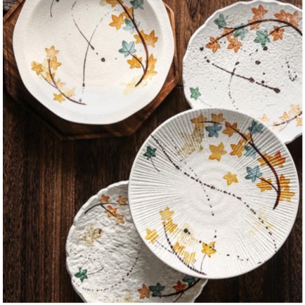 

Dijual Korean Autumn Serving Plates / Dinner Plate / Piring Aestetik Mewah Murah