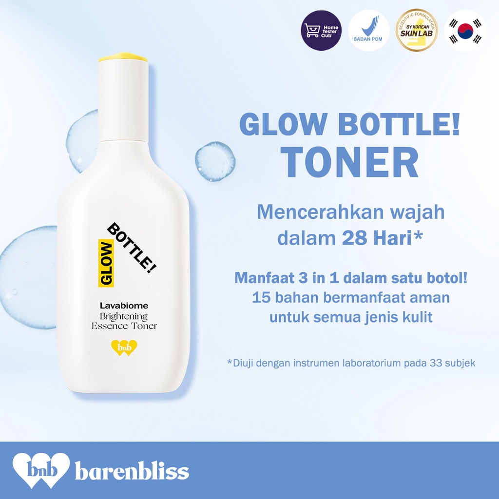 BNB barenbliss Meta-Glow Glow Bottle! Lavabiome Brightening Korea Essence Hydrating Toner「28 Days Brightening」