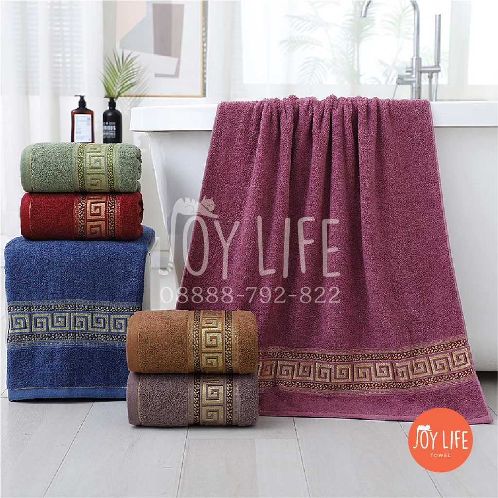 Handuk mandi katun 70cmx140cm / handuk dewasa /handuk katun motif kotak tebal dan lembut