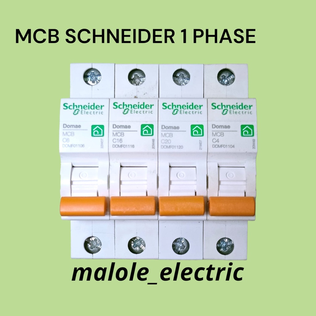 MCB Schneider 1 Phase 6A, 10A, 16A, 20A / Schneider MCB Domae 1 phase