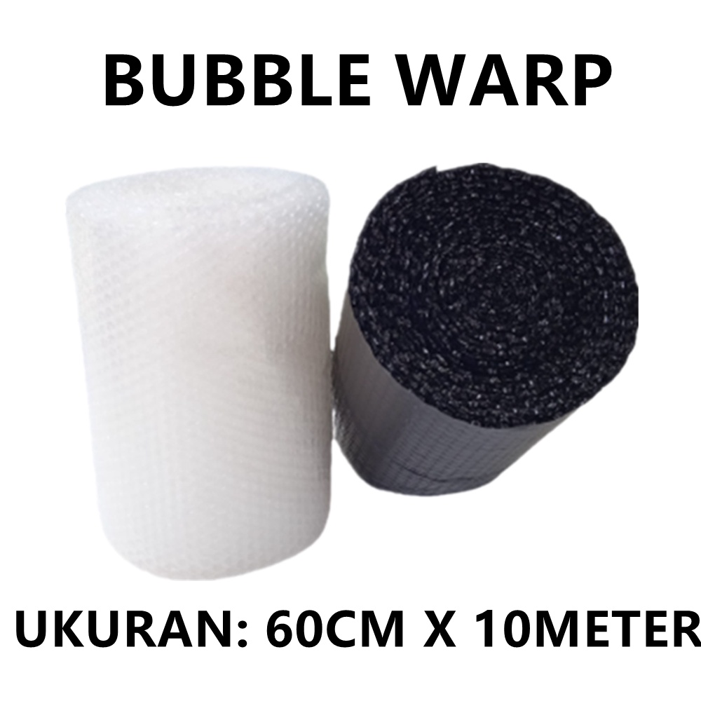 

BUBBLE WRAP BUBLE WRAP ROLL 1M X 60CM 5M X 60CM 10M X 60CM, READY WARNA HITAM / PUTIH