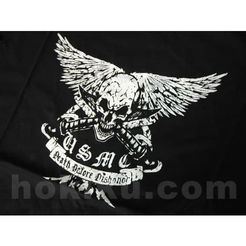 Kaos T Shirt Tactical USMC Skull