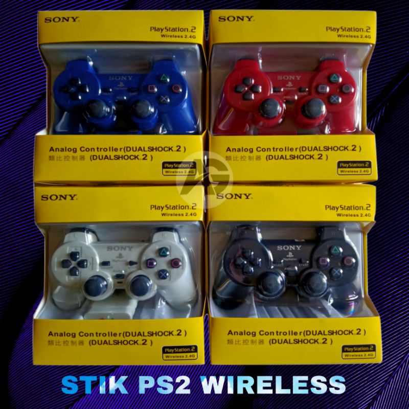 STIK PS2 WIRELESS TANPA KABEL/ANALOG CONTROLLER PLAYSTATION 2