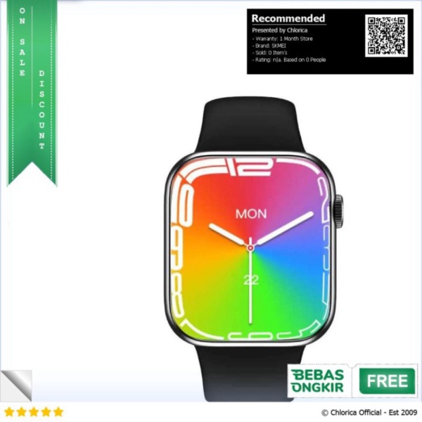 Unik SKMEI Smartwatch Sport Fitness Tracker Heart Rate - HW7 Max - Hitam SKMEI Murah