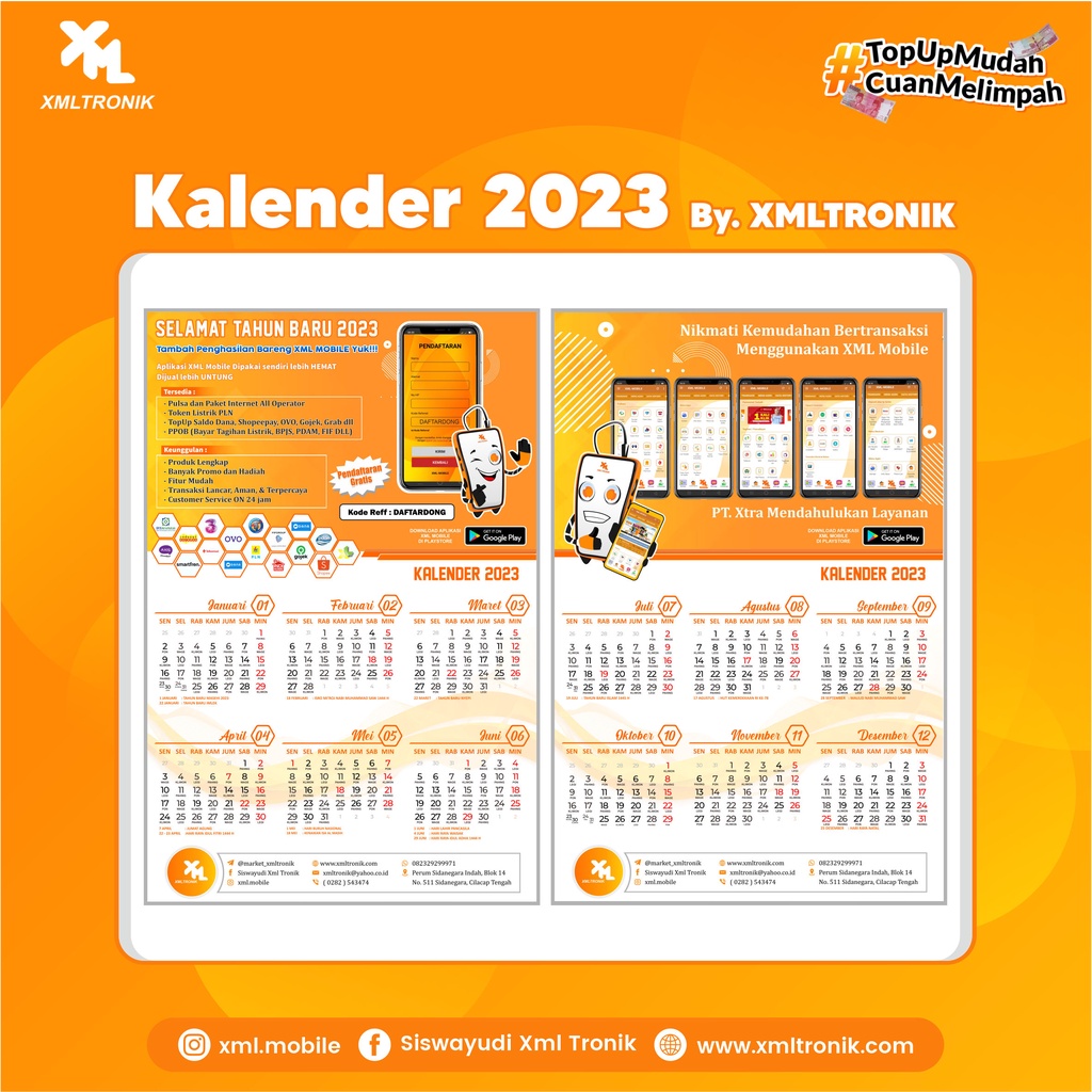 

Kalender Eksklusif 2023 by XML Mobile