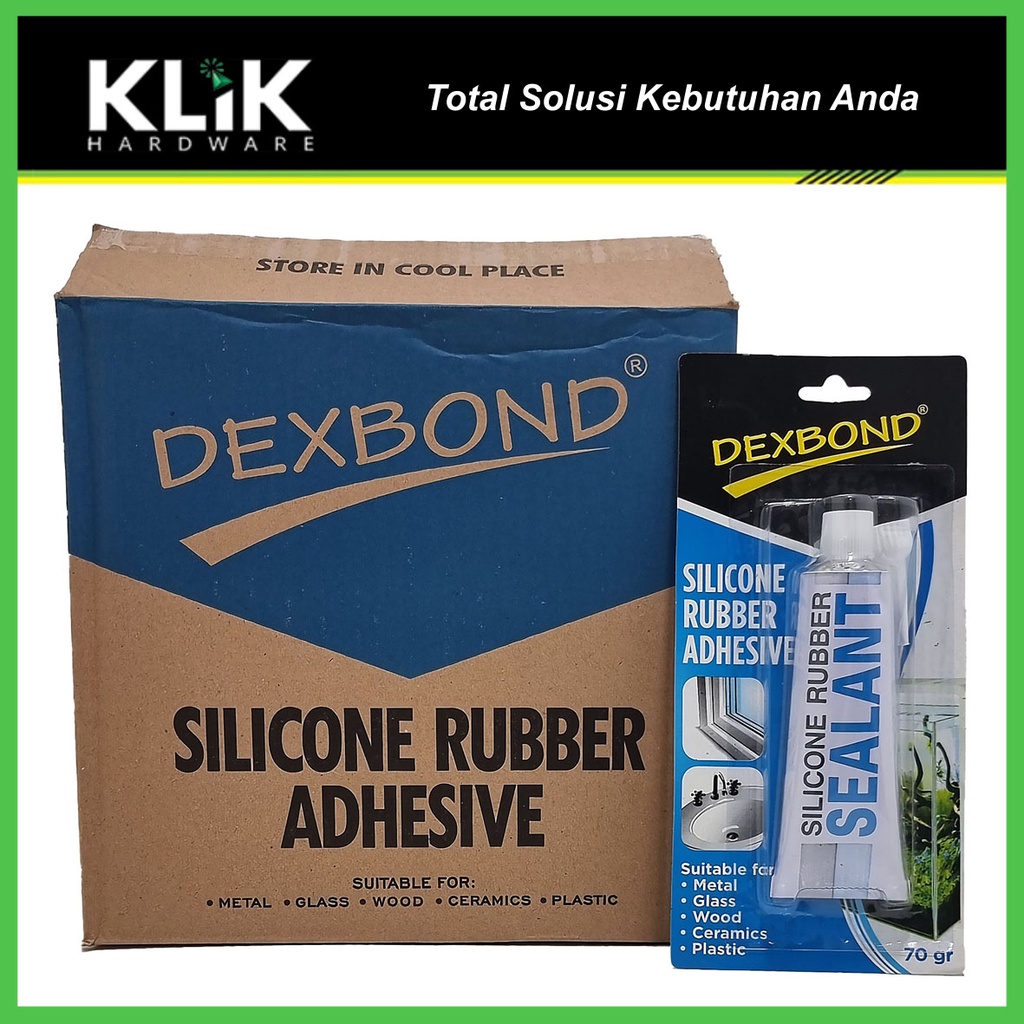 Dexbond Lem Silicone Sealant 70 gram Lem Kaca Aquarium Silikon Bening