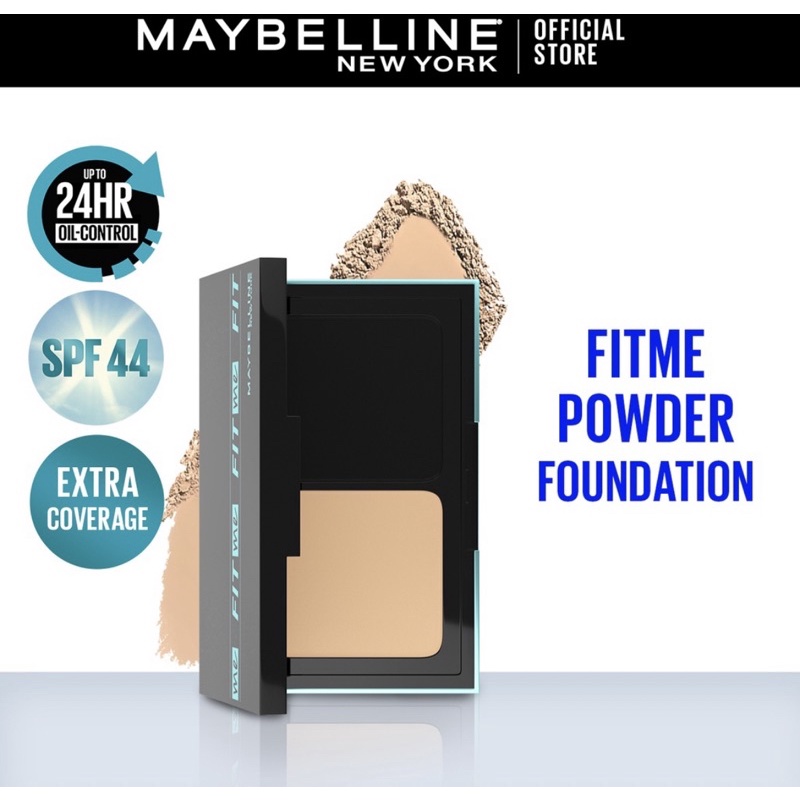 FIT ME MATTE AND PORELESS 24HR OIL CONTROL POWDER FOUNDATION FULL COVERAGE DAN TAHAN LAMA bedak refi