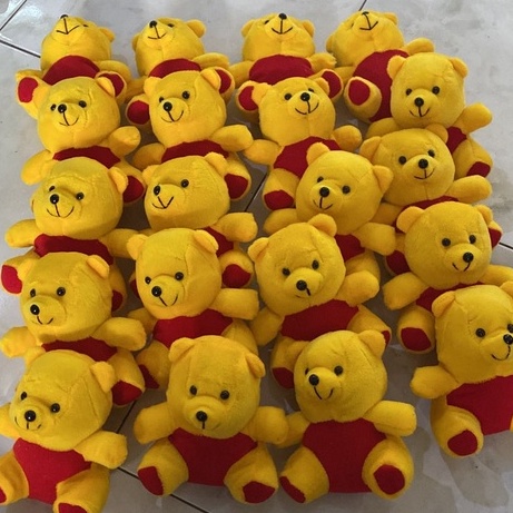 Promo (COD) 12.12 Boneka pooh kecil / boneka untuk kado dan bucket wisuda / boneka pooh mini / bonek