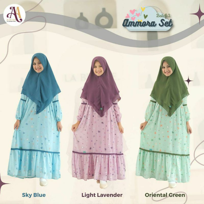 Gamis Anak / Gamis Syar'i / Gamis Ammora Vol 2 by A2kids