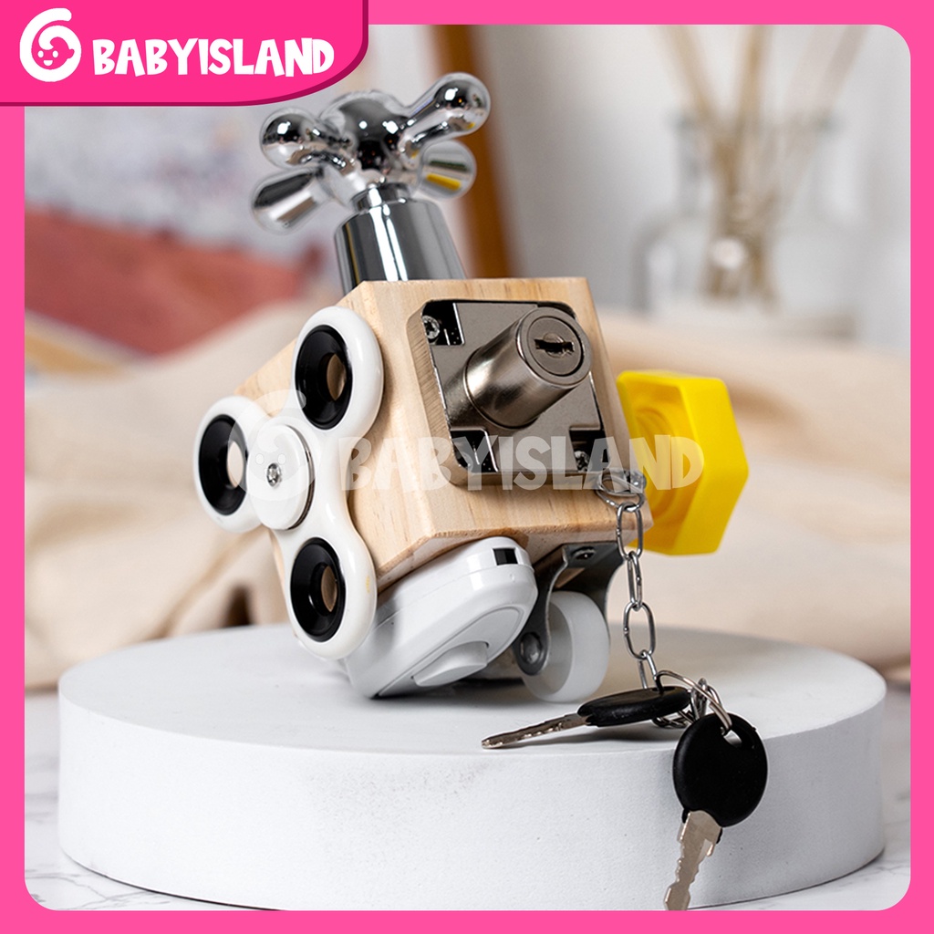 Kemasan Kotak Smart Toys Busy Cube Balok Sibuk Mainan Edukasi Edukatif Sensory Play Montessori Toys Kado Bayi Unik