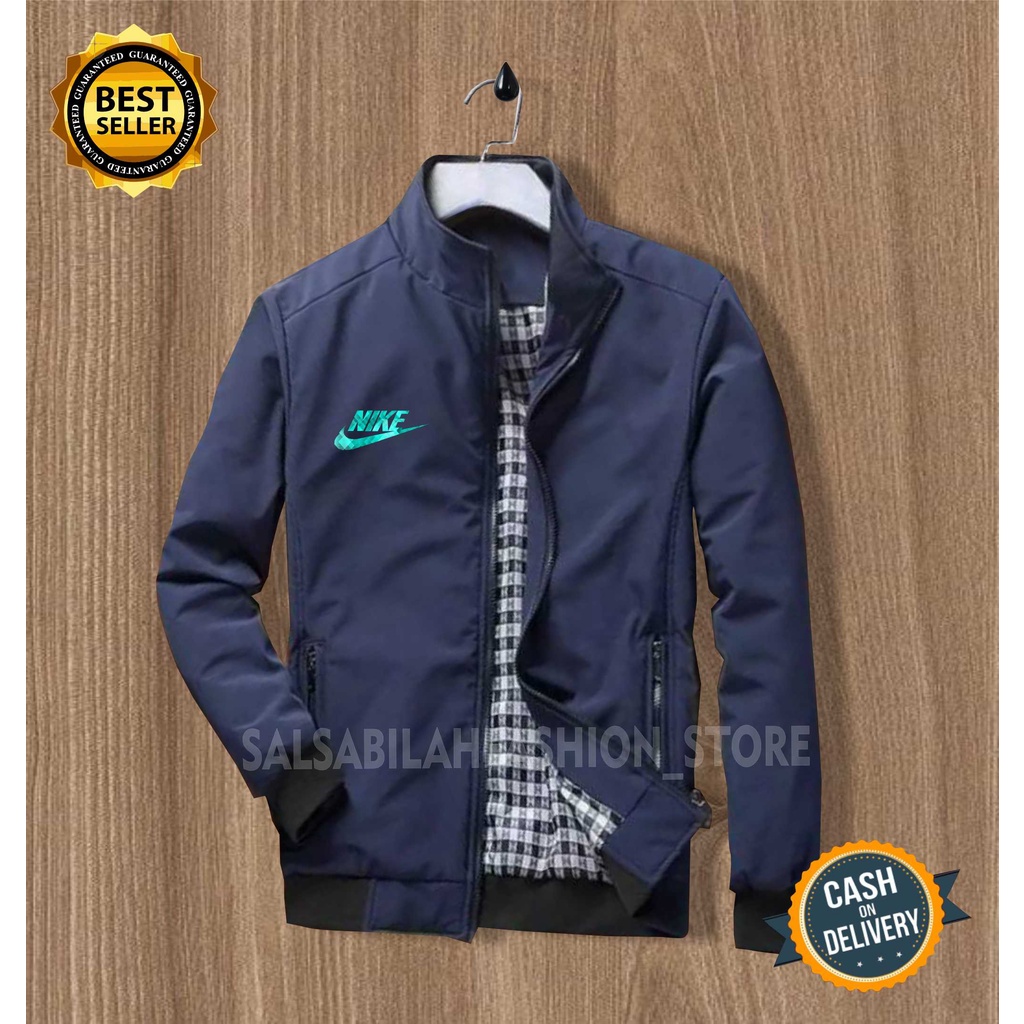 Jaket Bomber Kasual Premium Parasut semi anti air PRIA WANITA POLOS