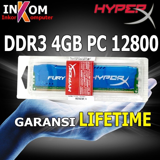 RAM DDR3 4GB PC KOMPUTER MEMORY 10600/12800 HYPER X