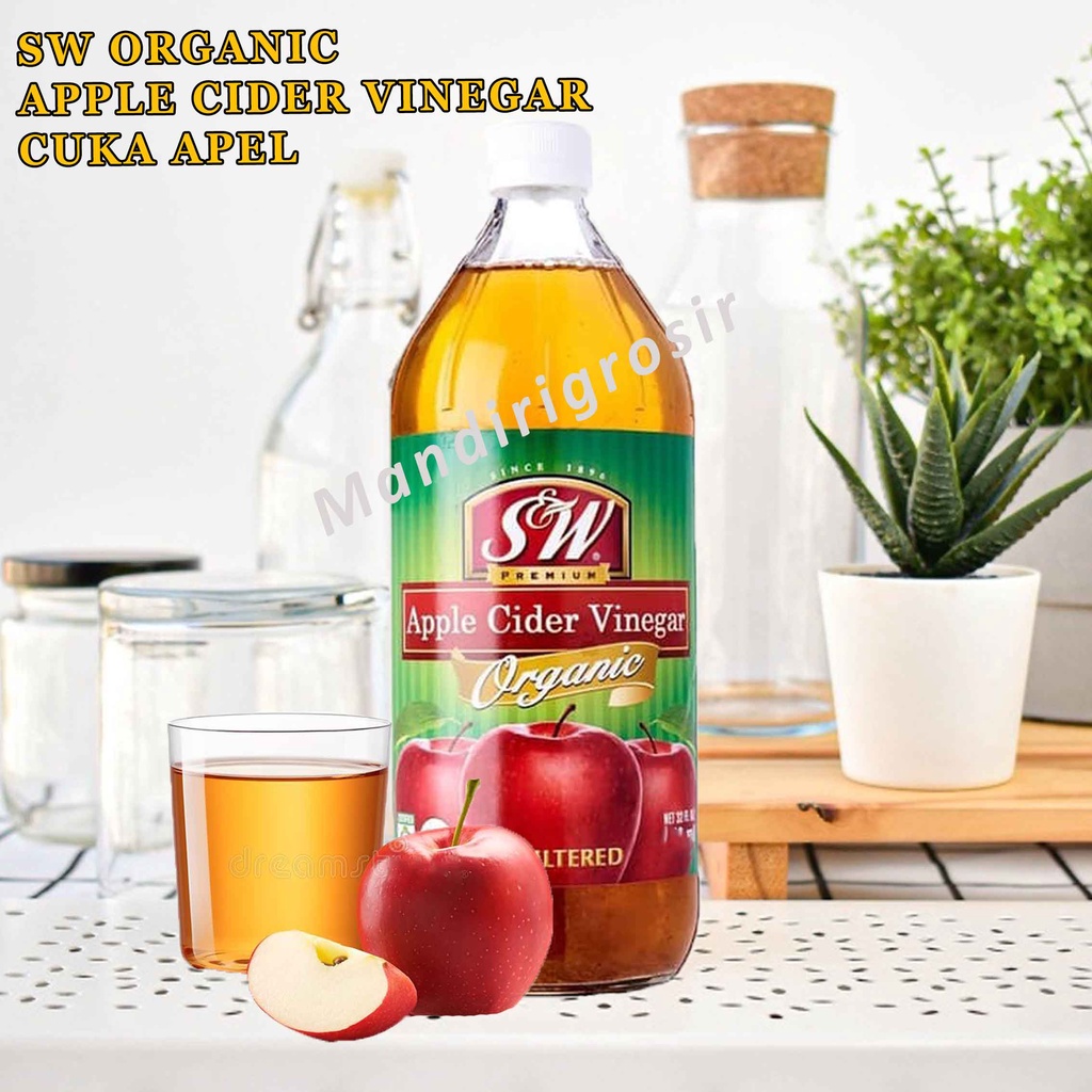 S&amp;W Organic Unfiltered * Apple Cider Vinegar *  Cuka Apel * 473ml