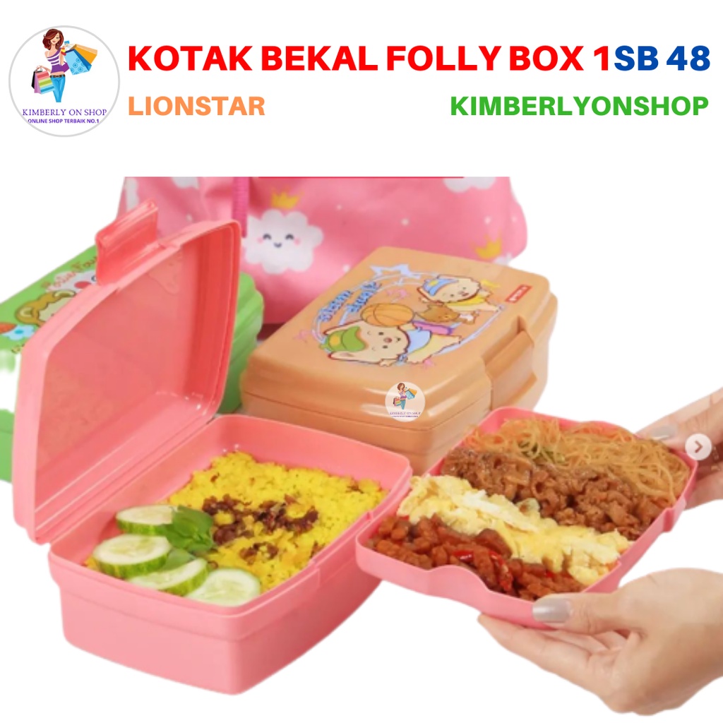 Kotak Bekal anak Tempat Makan Lunch Box SB 48 Folly Box 01 Lion Star