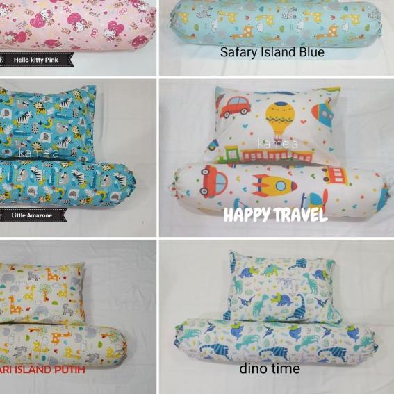 bantal dan guling anak set anti alergi termasuk sarung