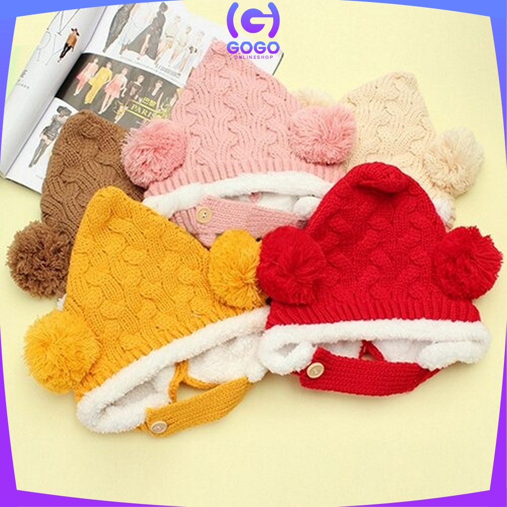 GOGO-P16 P23-30 Topi Kupluk Bayi Pompom Topi Anak Bucket Rajut Topi Korea Bunny Hat / Pilot / Unicorn