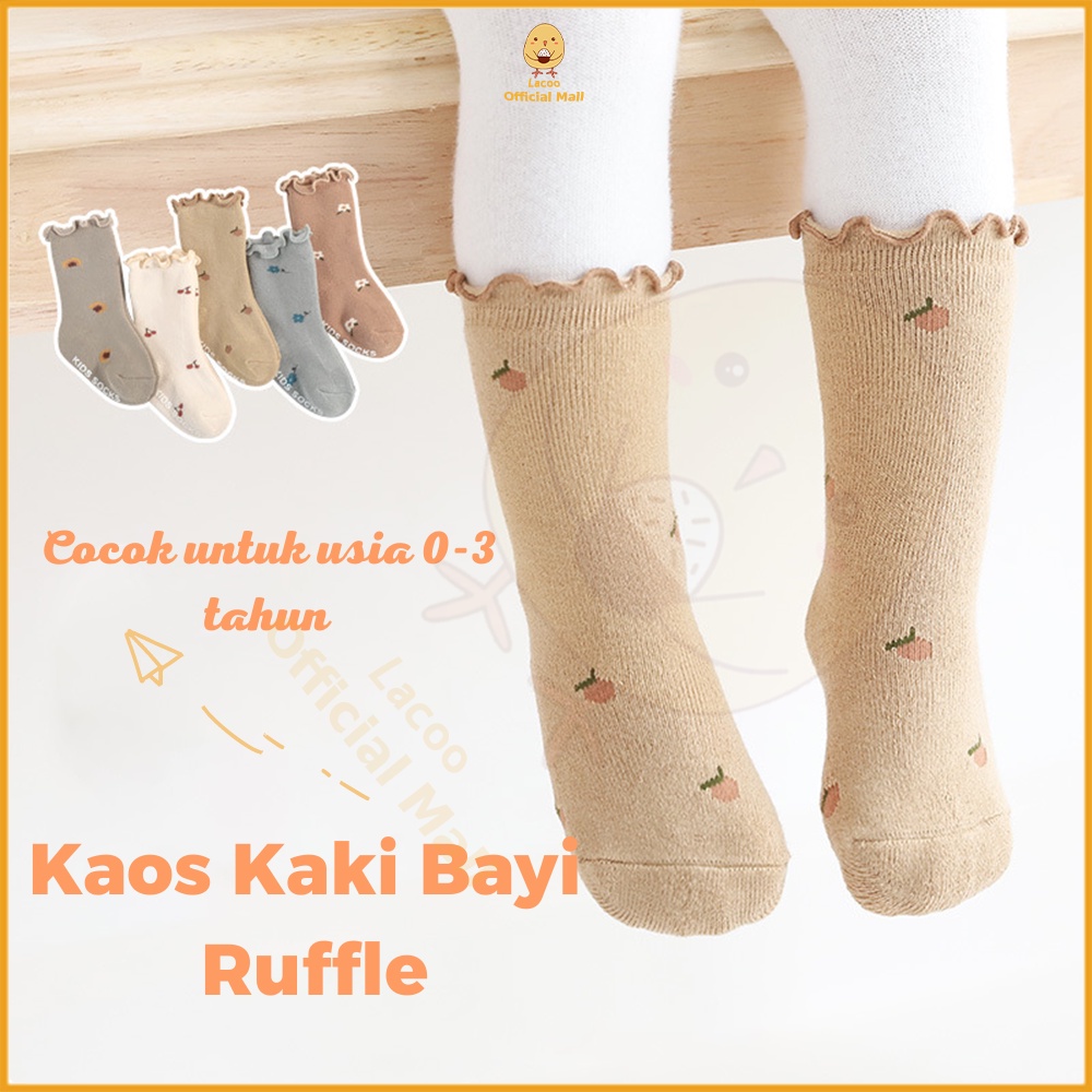 Lacoo Kaos kaki anak bayi balita model ruffle kaus kaki bayi anak lucu Baby Kid Socks import