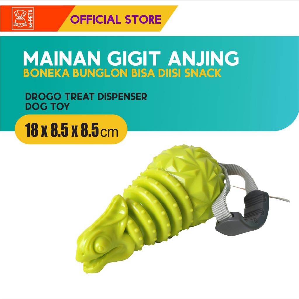 M-Pets Drogo Dog Toy Treat Dispenser / Bunglon Mainan Gigit Anjing