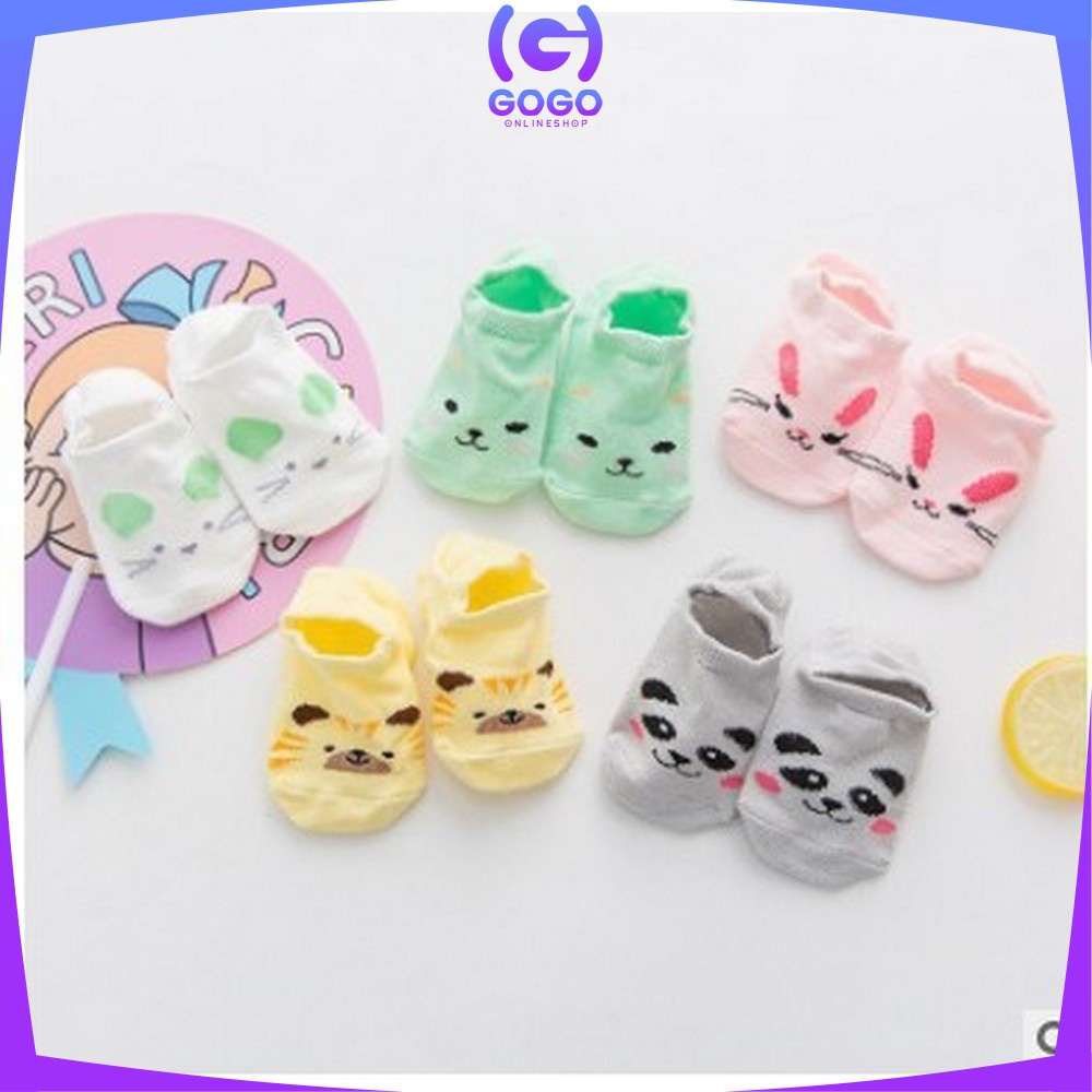 GOGO-P11-P14 Kaos Kaki Pendek Anak Bayi Bahan Katun Kaus Kaki Karakter Lucu Model Korea Import Murah