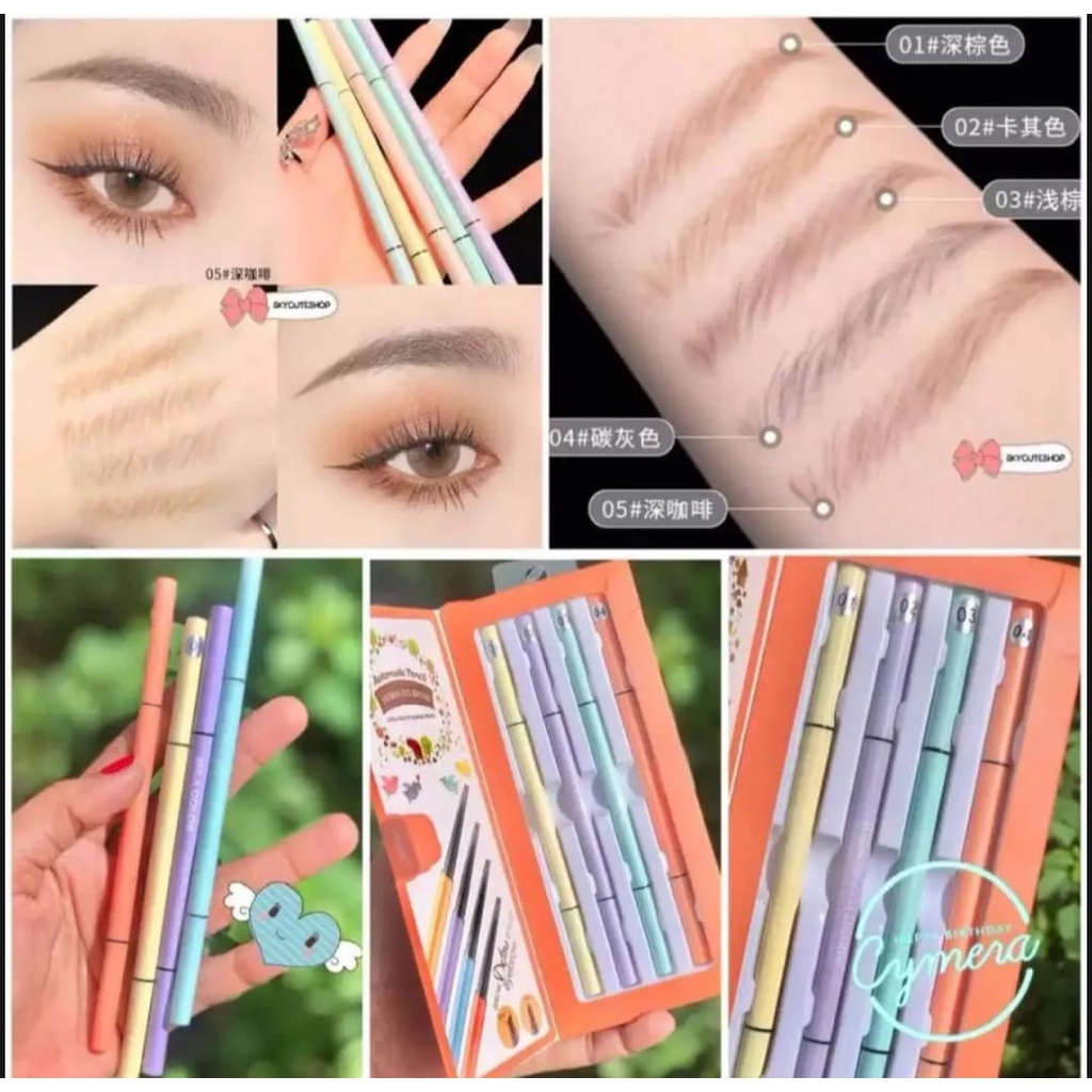 [SET ISI 4] Eyebrow Pencil Mila Color