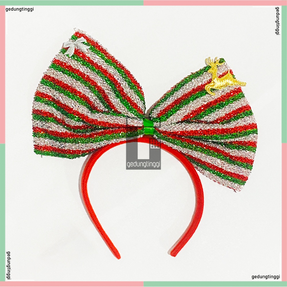 Bando Bandana Aksesoris Asesoris Hiasan Fashion Pita Hias Rambut Kado Hadiah Tema Dekor Dekorasi Tanduk Rusa Reindeer Snowmen Snowman Topi Santa Claus Sinterklas Ornament Ornamen Pohon Natal Merry Christmas Xmas Gift Anak Perempuan Wanita Dewasa Allsize