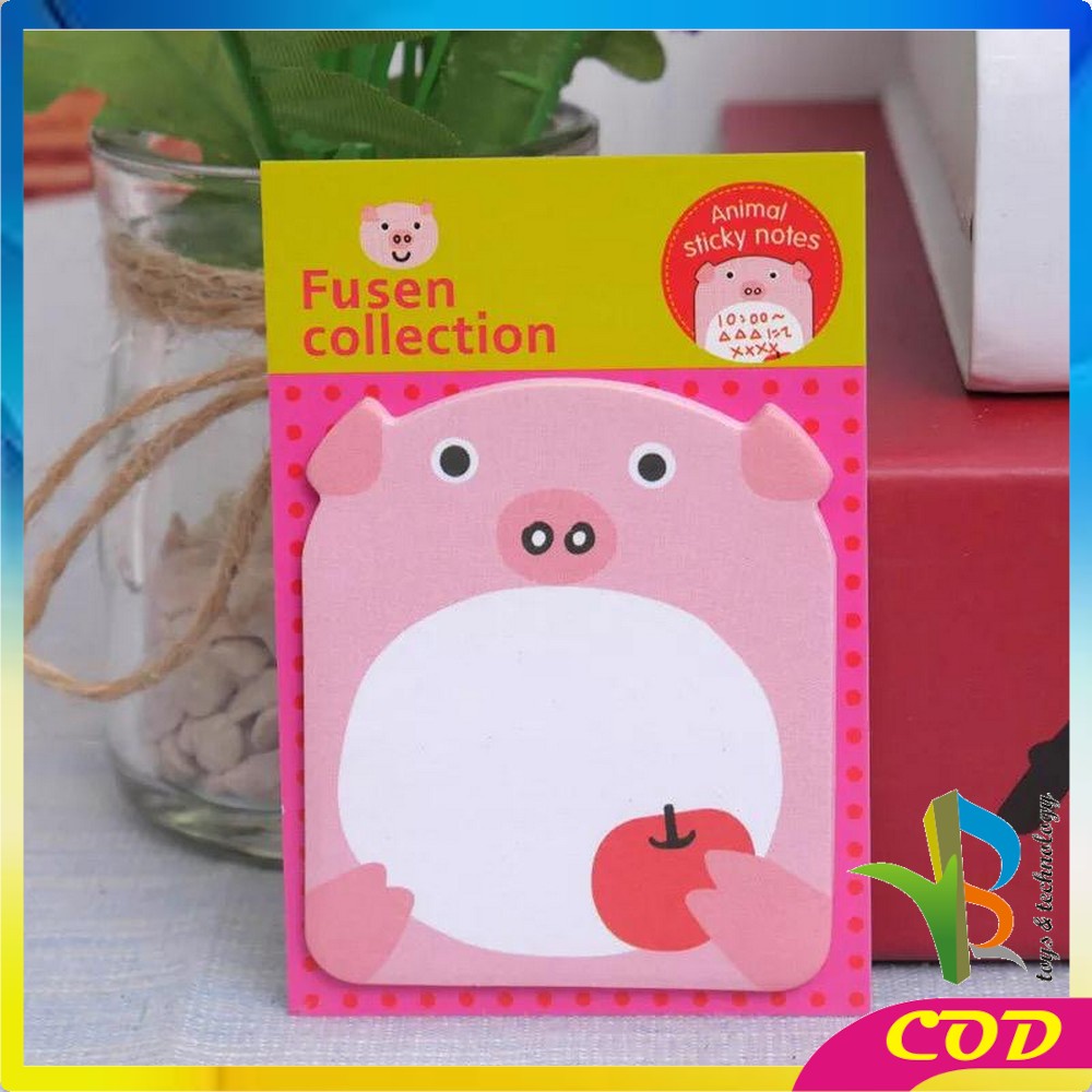 RB-A3 Sticky Notes Motif Binatang Tempelan Kertas Catatan Memo Note Karakter Animal Lucu Unik