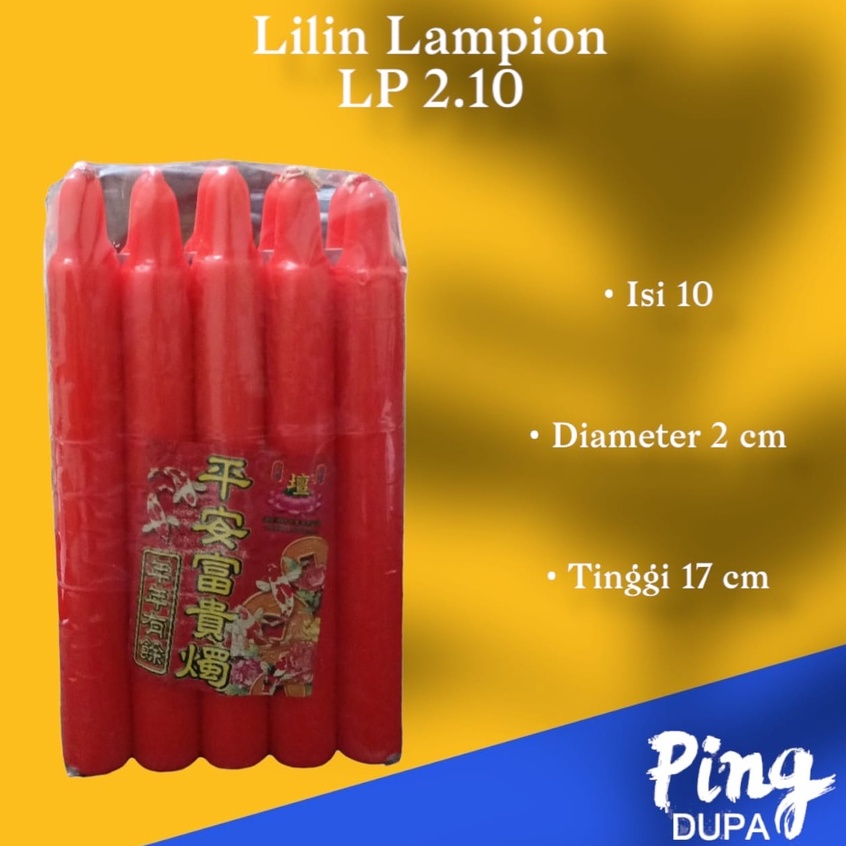 Lilin Lampion SK 10 Warna Merah Isi 10 Batang
