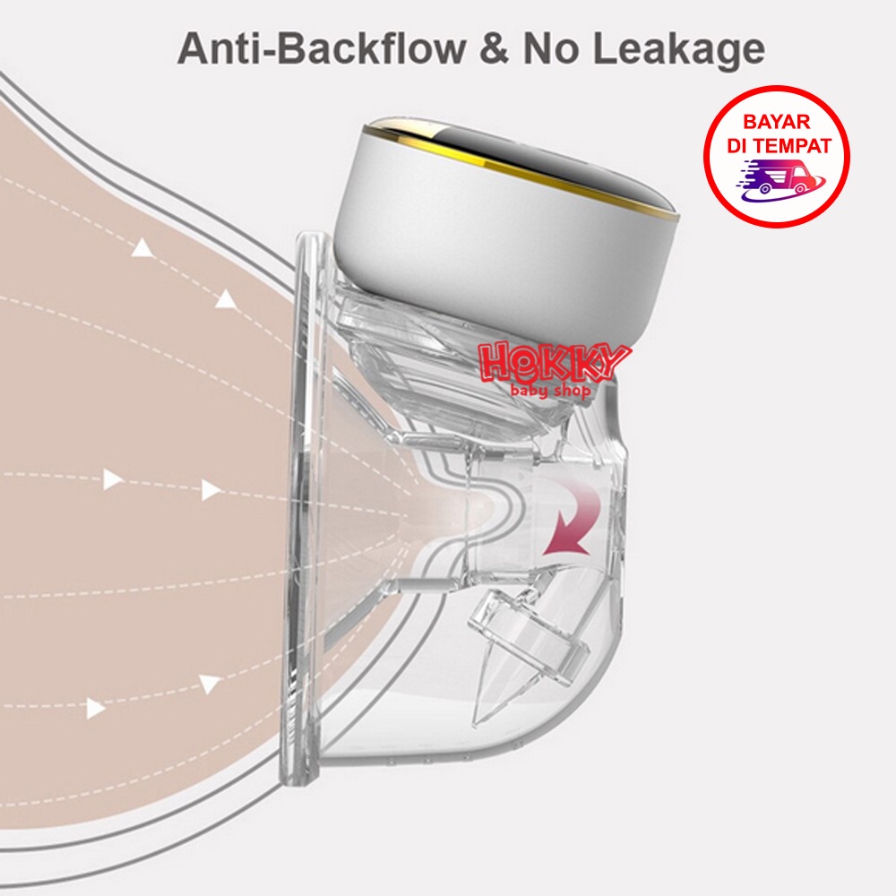 Pompa Asi Elektrik Portable 4 Mode Layar LED 12 Suction Breastpump Electric Single