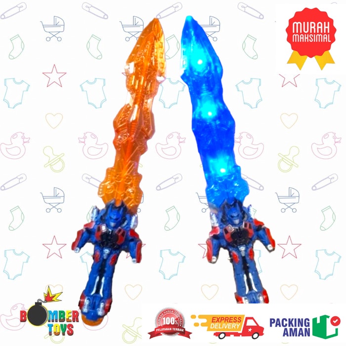 MAINAN PEDANG SUPERHERO KARAKTER MUSIC LAMPU LED batman optimus SWORD