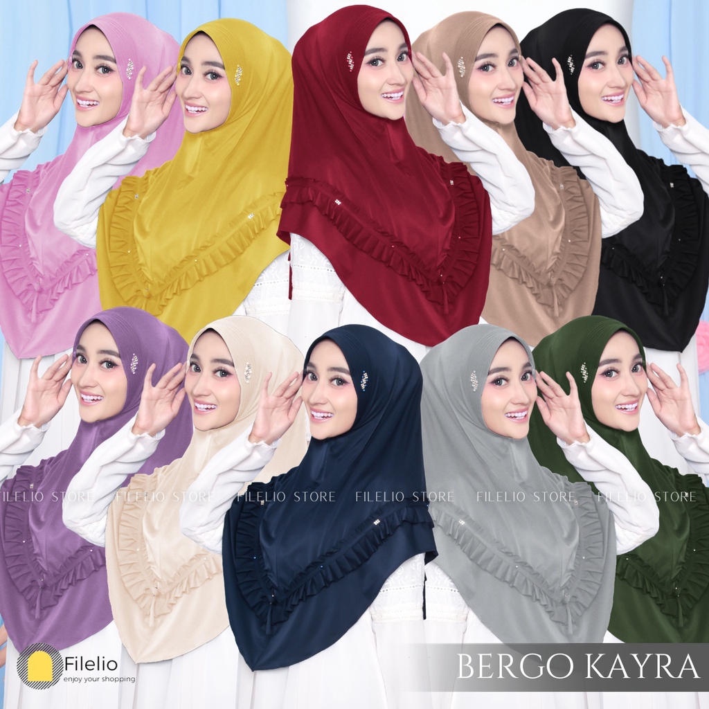 ALFATIHSTORE / bergo kayra rempel / Hijab Rempel Madu / Bergo Instan / kerudung jersey rempel Kriwil / Jilbab Bergo Hamidah Jersey | Bergo Sport Jersey Premium