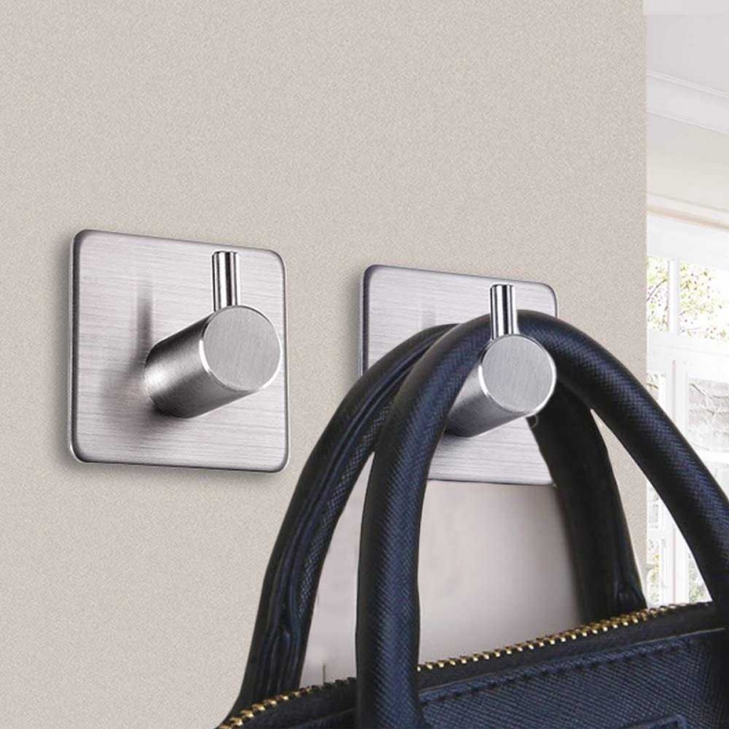 Gantungan Dinding Tempel Minimalis Kapstok Hook Hanger Stainless Steel