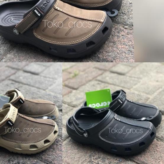 Sandal Pria Crocs Yukon mesa Original/CROCS/CROCS YUKON/SANDAL CROCS - Cokelat, 43
