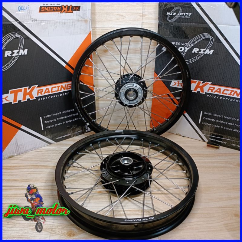 Paket velg TK Racing Ring 18 185 dan 18 215 RX King Tromol Original Ban irc