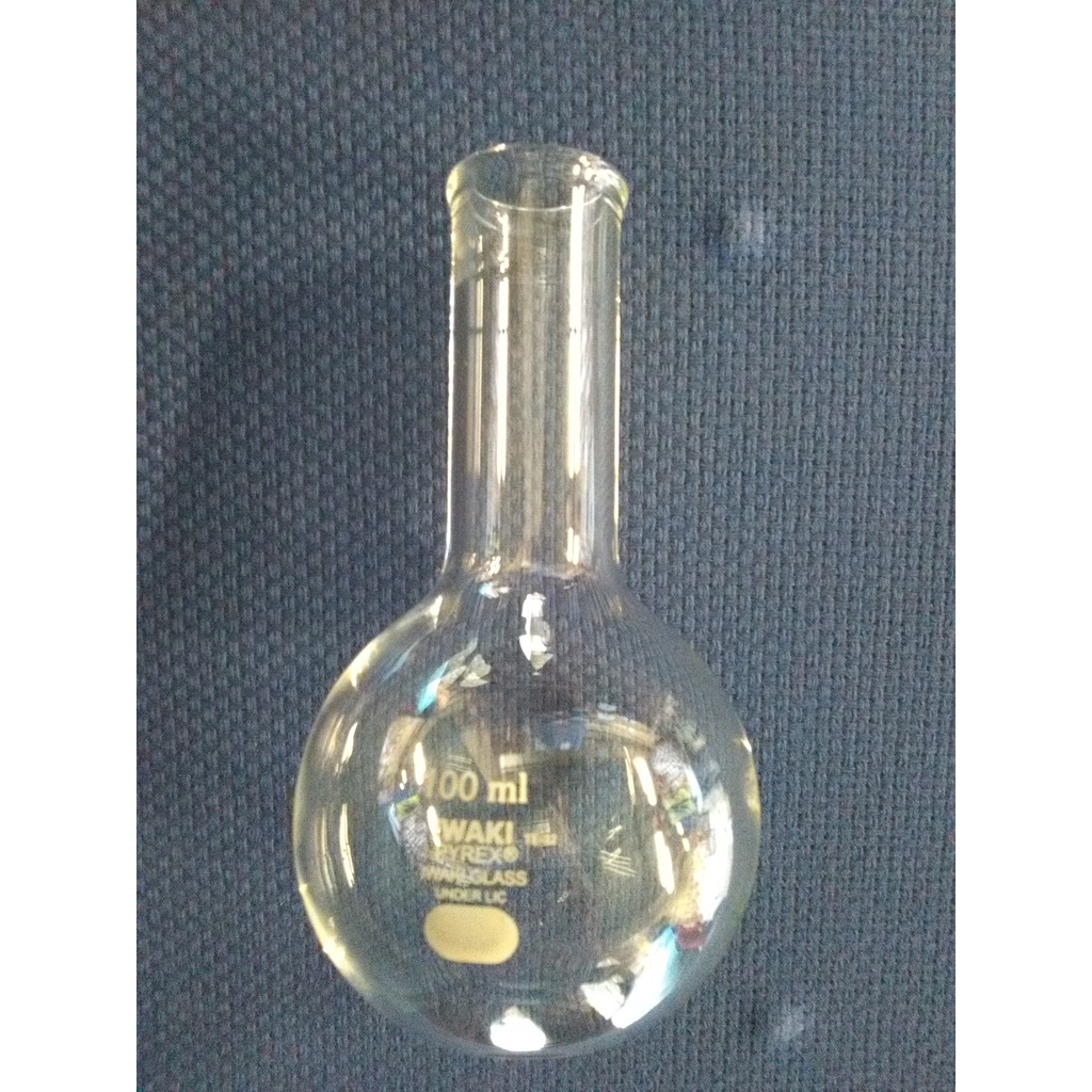 IWAKI Boiling Flat 1000ml / Labu Didih Dasar Datar