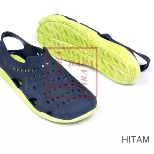 SEPATU SANDAL JELLY KARET PRIA IMPORT LUOFU ZH 6007 - Hitam, 44